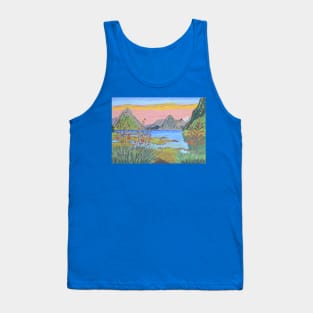 Sunset in Milford Sound, New Zealand Tank Top